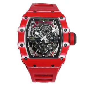 RM 035-02 Rafael Nadal TPT Red on Red Rubber Strap
