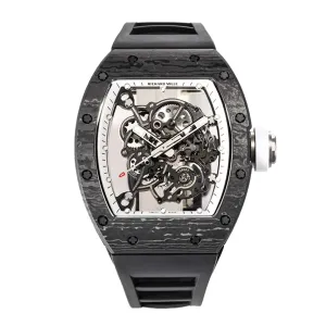 RM 055 Bubba Watson Americas Edition White Legend in NTPT on Black Rubber Strap RMUL2