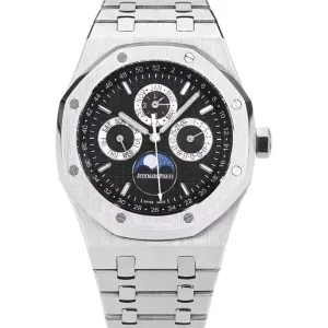 Royal Oak Perpetual Calendar 26613 Black Dial in Steel