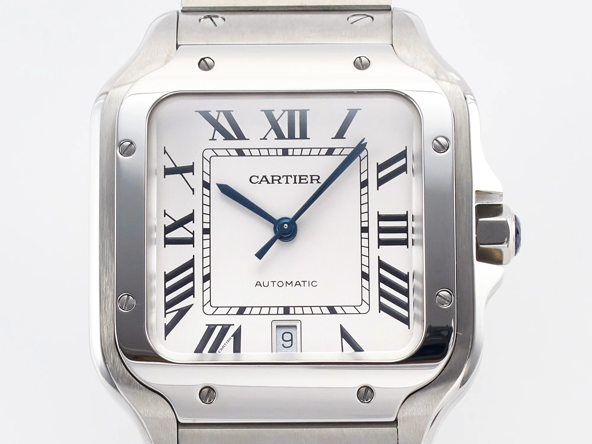 Santos de Cartier 40mm SS BVF 1:1 Best Edition White Dial on SS Bracelet MIYOTA 9015