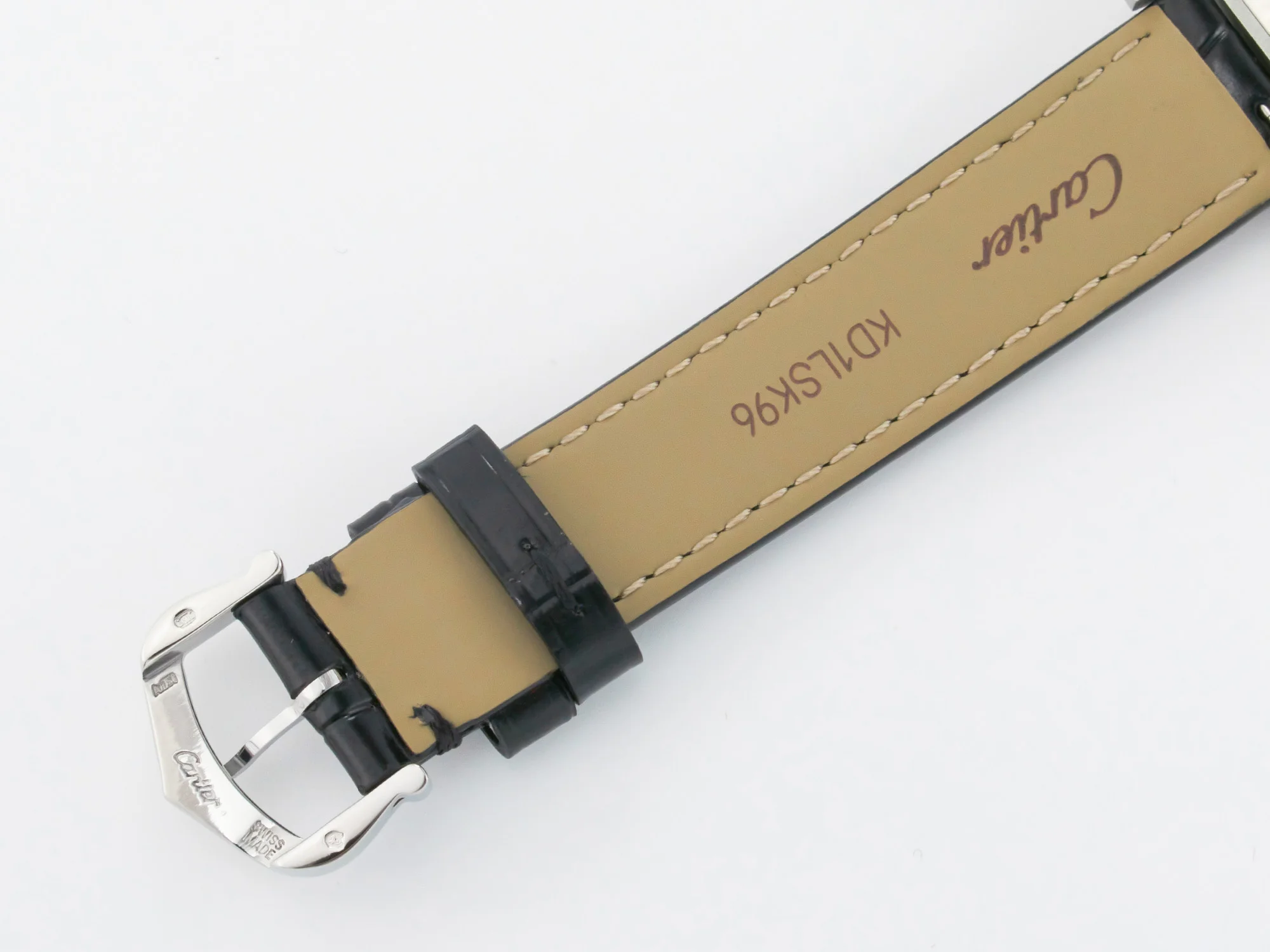 Santos Dumont 27.5mm IWSF Best Edition Silver Dial on Black Leather Strap Quartz
