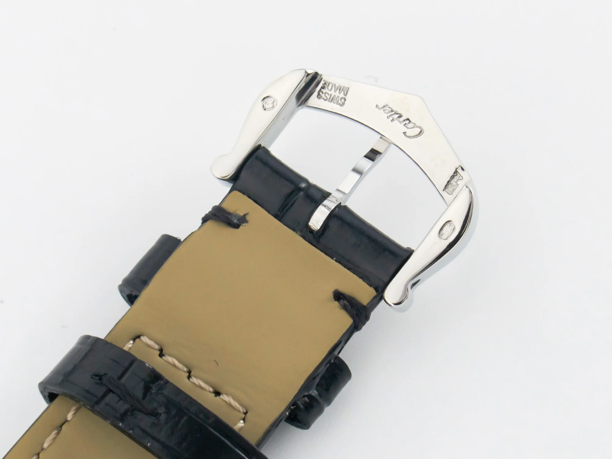 Santos Dumont 27.5mm IWSF Best Edition Silver Dial on Black Leather Strap Quartz