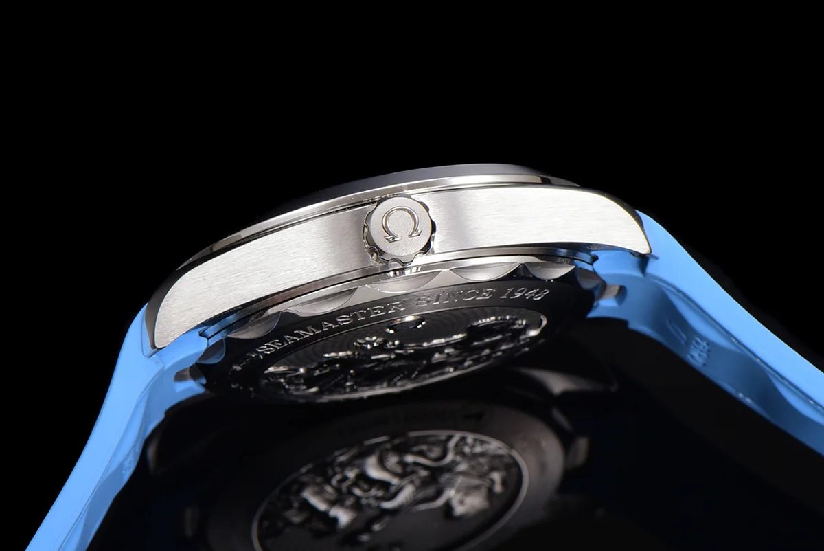 Seamaster Aqua Terra 150m Co-Axial Master Chronometer 41mm Light Blue Dial on Rubber Strap