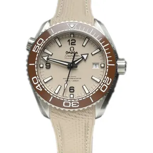 Seamaster Planet Ocean 600M 43.5mm Steel Beige Dial on Rubber Strap