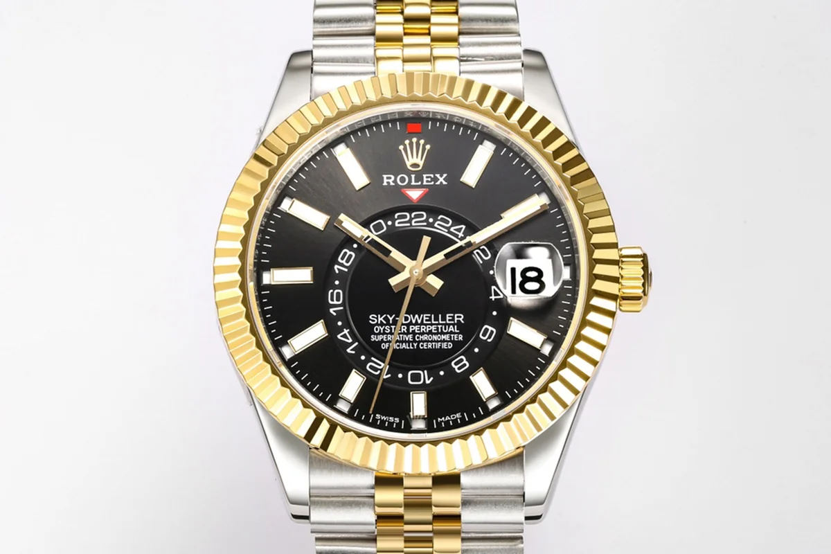 Sky-Dweller 326933 Black Dial in Steel/Yellow Gold