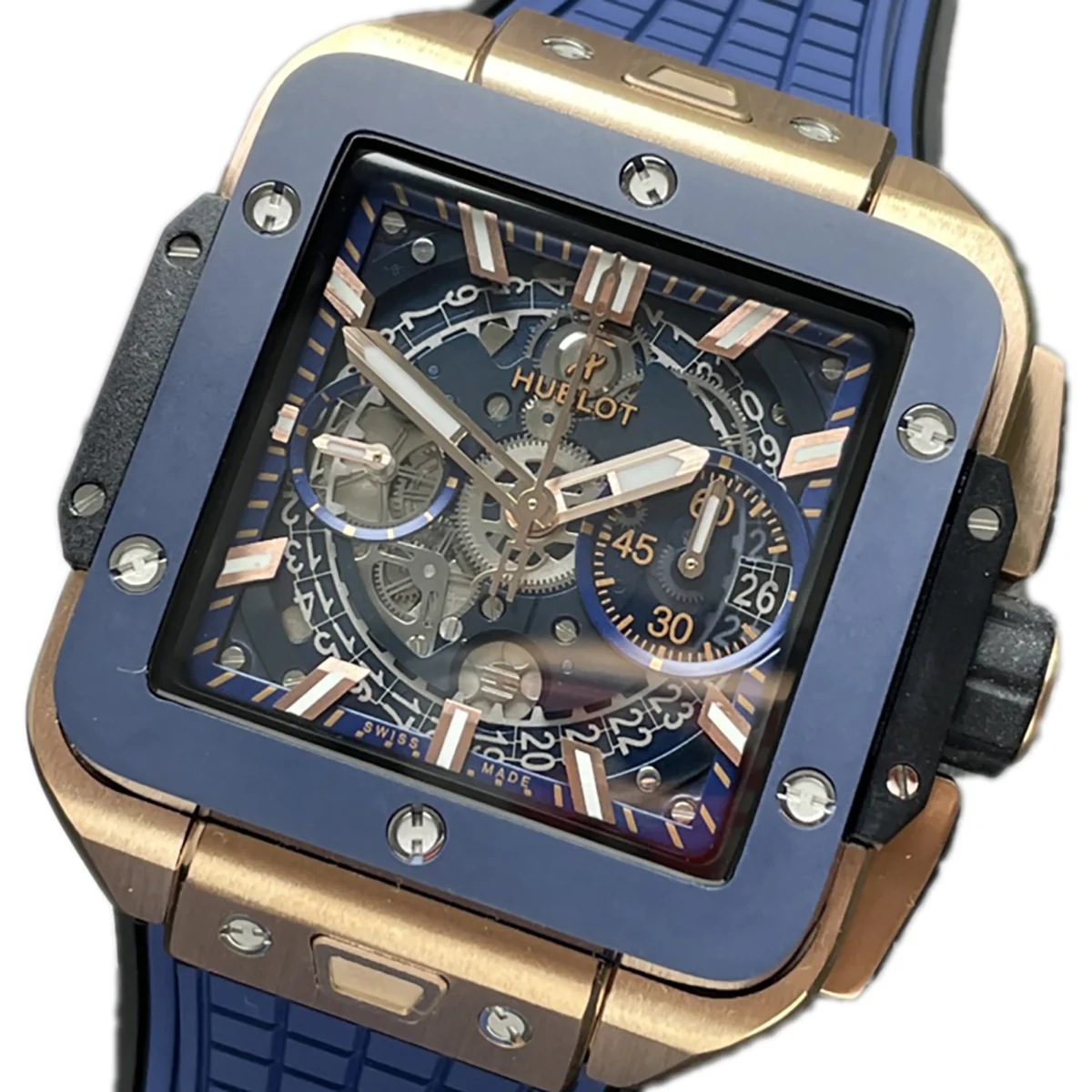 Square Bang Unico Gold Blue Ceramic