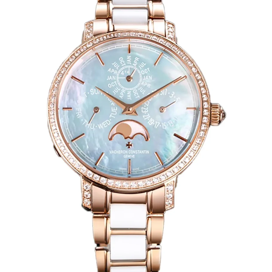 Traditionelle Perpetual Calendar Ultra-Thin 4305T000R Blue Dial in Pink Gold on Bracelet
