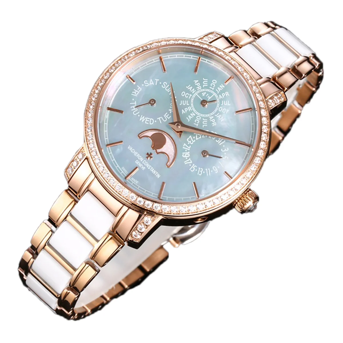 Traditionelle Perpetual Calendar Ultra-Thin 4305T000R Blue Dial in Pink Gold on Bracelet
