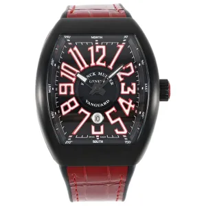 Vanguard Black Dial with Red Markers in PVD V 45