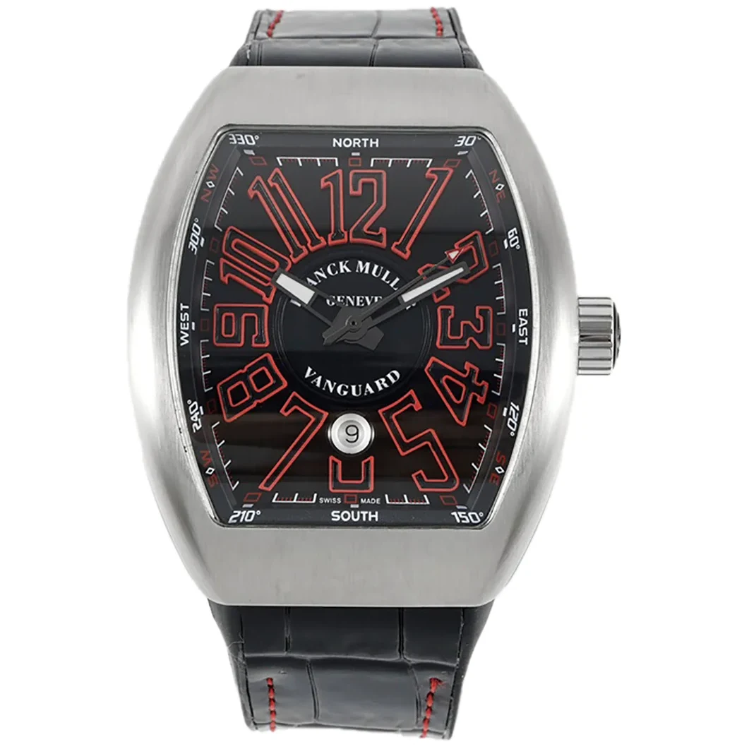 Vanguard Black Dial with Red Markers V 45