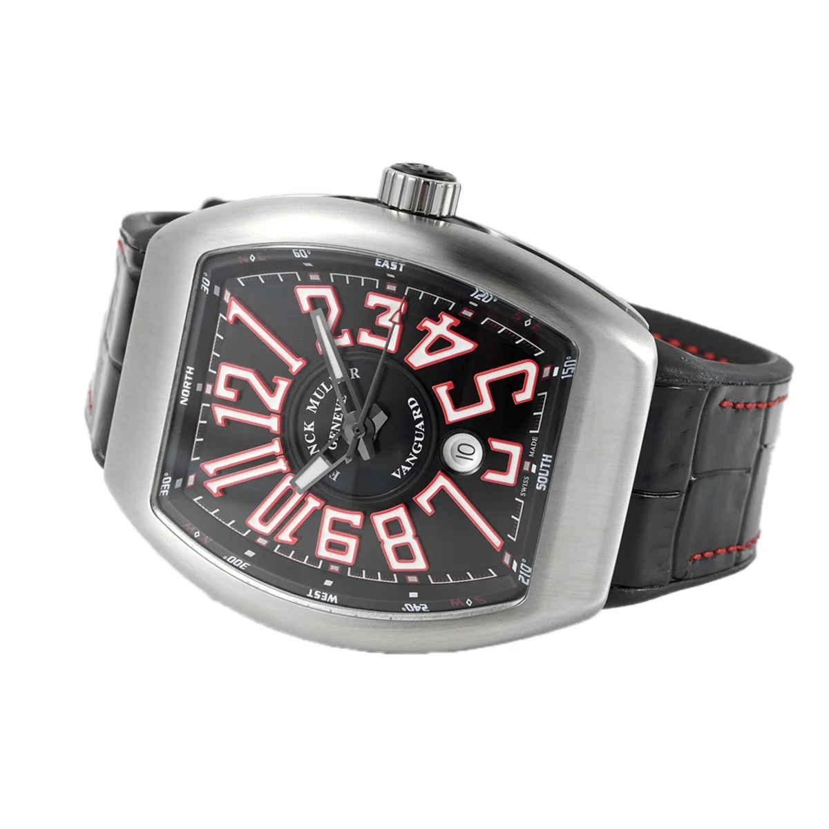Vanguard Black Dial with Red Markers V 45