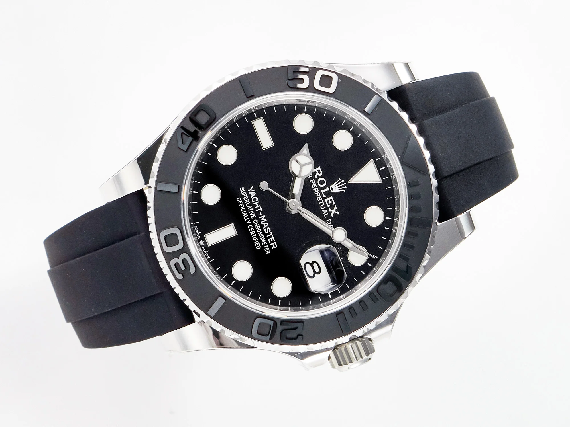 Yacht-Master 226659 ARF 1:1 Best Edition Black Ceramic Bezel on Oysterflex Rubber Strap VR3235 (Gain Weight)