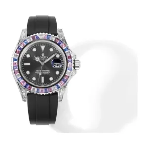 Yacht Master 40 Grey Dial with Rainbow Diamond Bezel